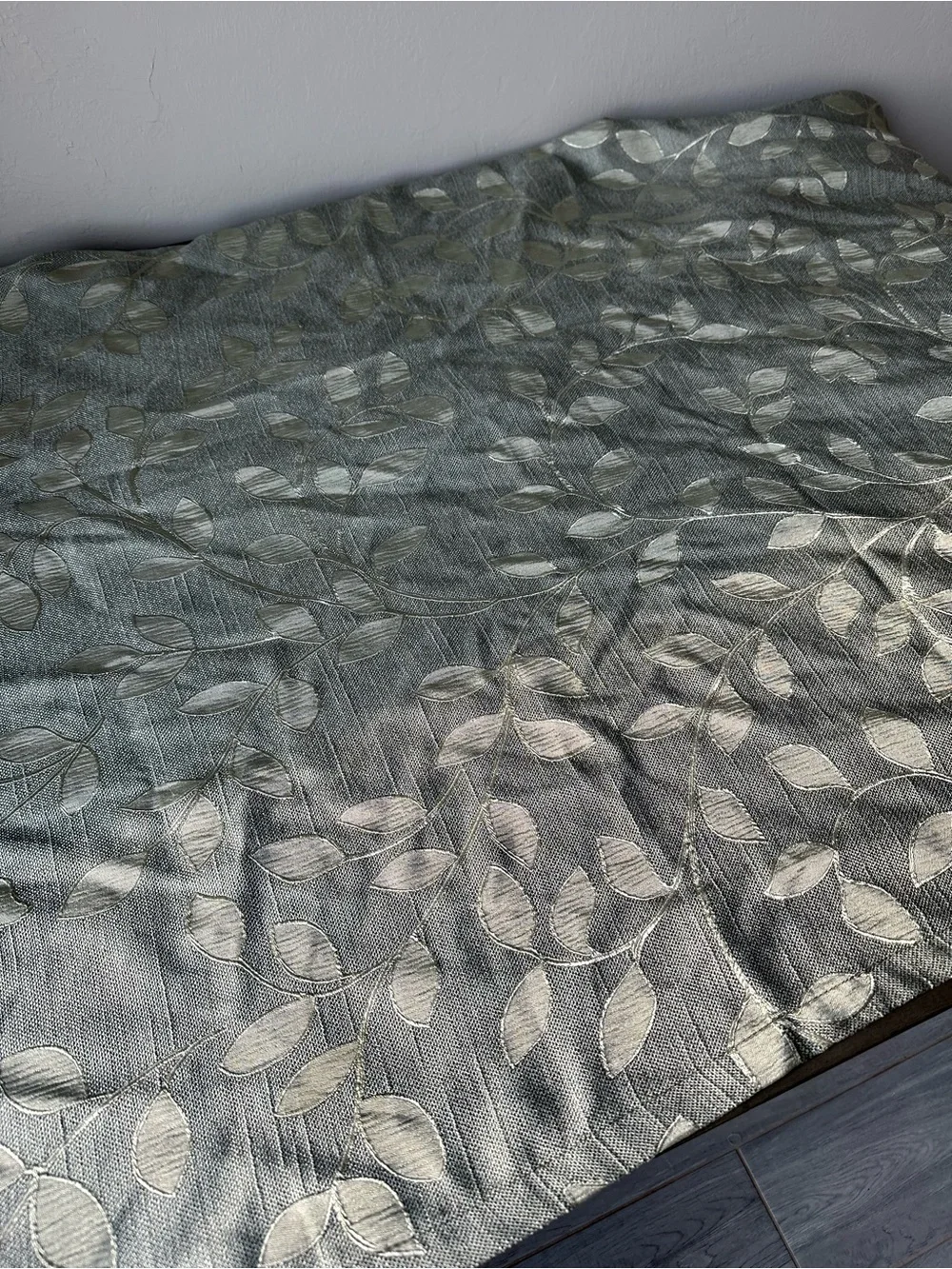 2 JCPenney Sage Green Leaf Back Tab Curtain Sheen Size 84”X49” Lined